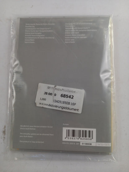 Original AUDI Aktivierungscode Online Dienste Plus Europa 83A051850B16F