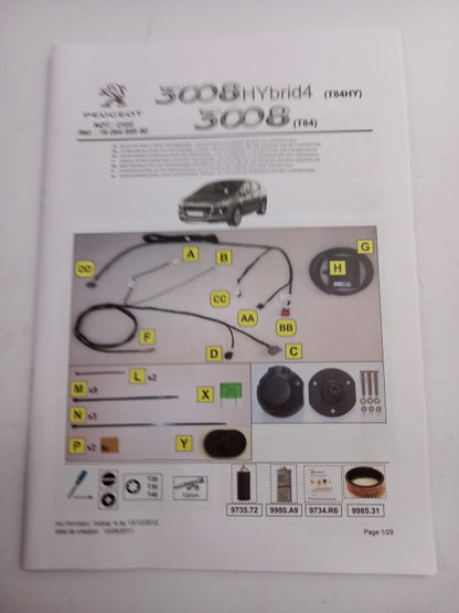 Original PEUGEOT 3008 2009 - 2016 Anhängerkupplung Elektrosatz 1606489580