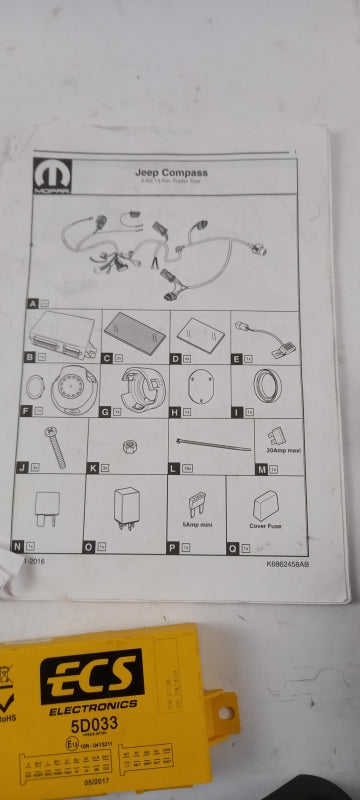 Original JEEP Compass MP 2017 > Anhängerkupplung Elektrosatz 13 Pin 82219006AB