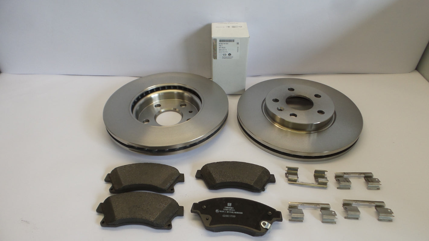 Original OPEL Astra-J 2010 > 2 brake discs + 4 brake pads front 95516914 