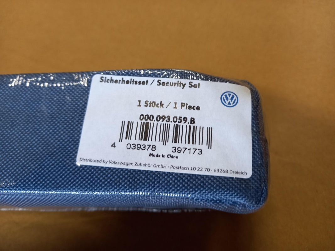 Original VW Notfall Set (Warndreieck/ Warnweste/ Tasche) Orange 000093059B