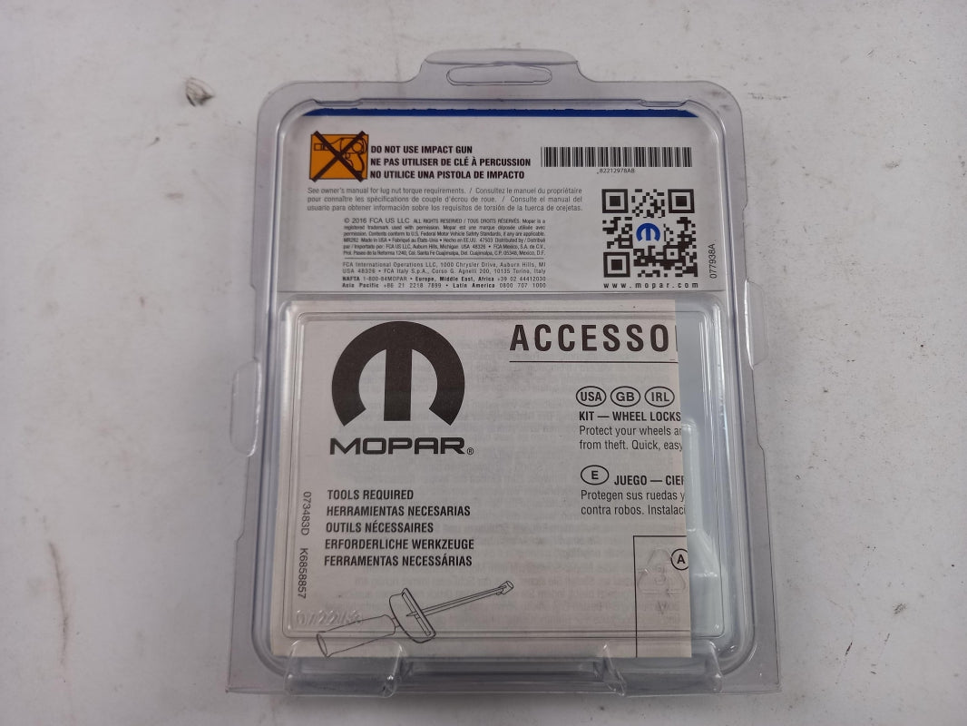 Original JEEP Compass 16- Felgenschlösser Radsicherung mit Schlüssel K82212978AB