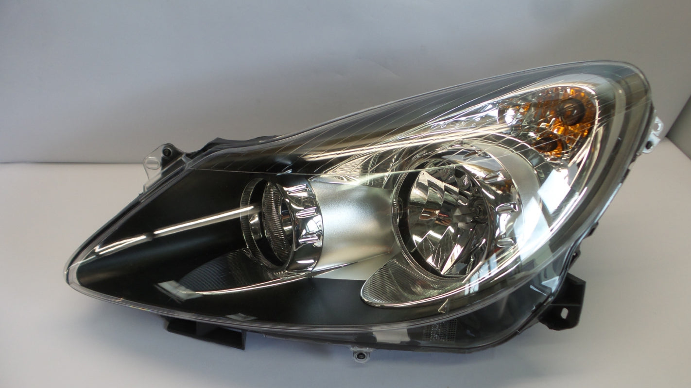 Original OPEL Corsa-D Hauptscheinwerfer Frontlicht schwarz links 93189361