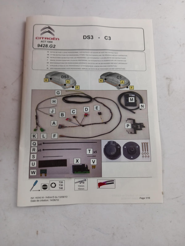 Original OE Peugeot Anhängerkupplung Elektrosatz 9428G2
