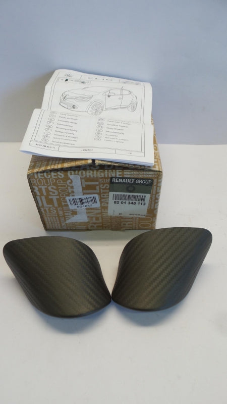 Original RENAULT Clio IV Außenspiegelhalter Abdeckung 2-Stück Carbon 8201348113