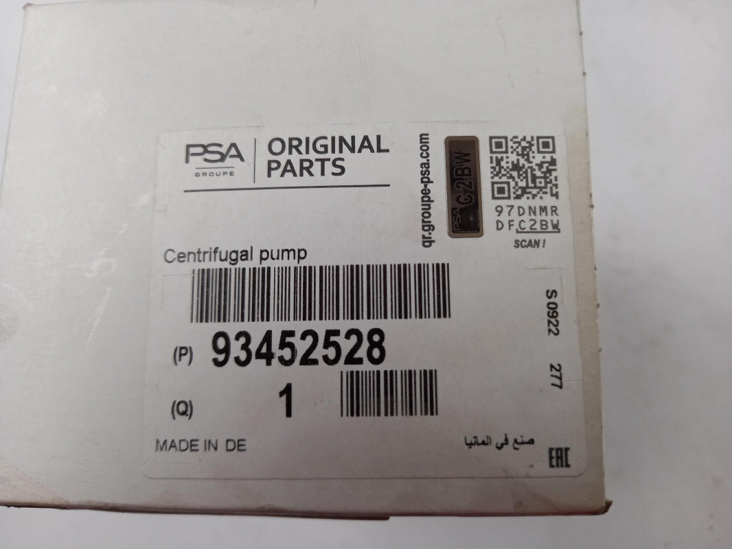 Original OE OPEL Movano-B Vivaro-B Wasserpumpe 1.6 / 2.3 DCI 93452528