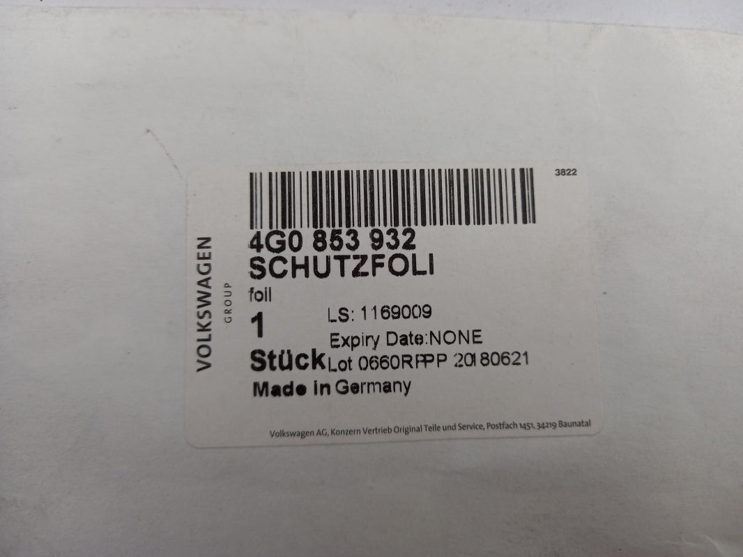 Original AUDI RS6 4G 2013-2018 Steinschlagschutzfolie rechts 4G0853932
