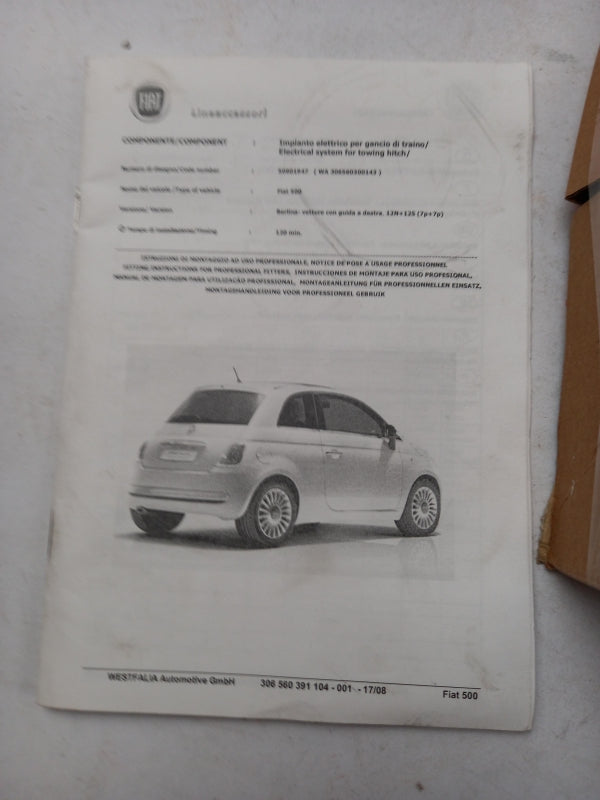 Original OE FIAT Anhängerkupplung Elektrosatz 50901947