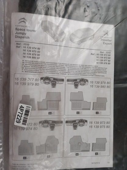 Original OE Peugeot Fußmattensatz 1613997280