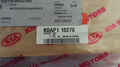 Original KIA Pregio K-series Motor Dichtungsvollsatz K0AP110270
