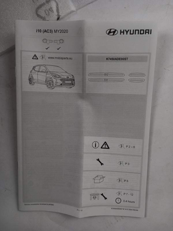 Original OE HYUNDAI/KIA Einstiegsleisten Satz K7450ADE00ST