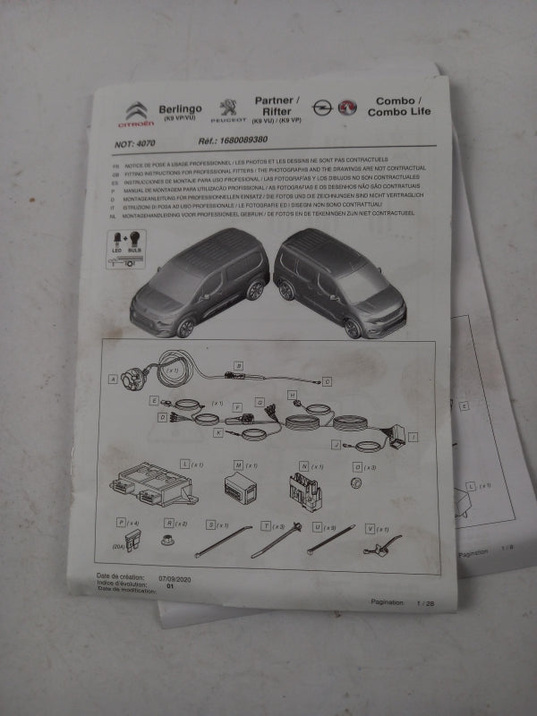 Original OE Peugeot Anhängerkupplung Elektrosatz 1682589280