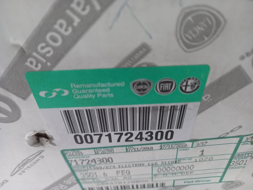 Original FIAT Ducato 250 IVECO Daily 3.0L 16V AGR-Ventil 71724300