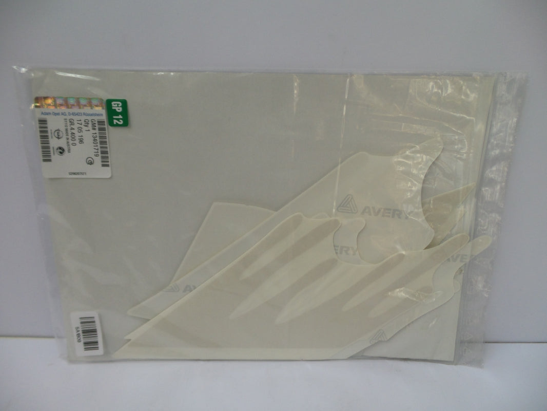 Original OPEL Adam Aufkleber Set Rückseite & Frontflügels creme white 13401719