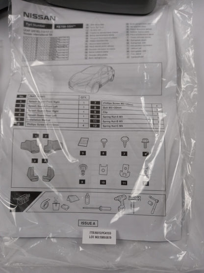 Original NISSAN Leaf (ZE1) 2018- Schmutzfänger Satz Silber KE7885SH0E