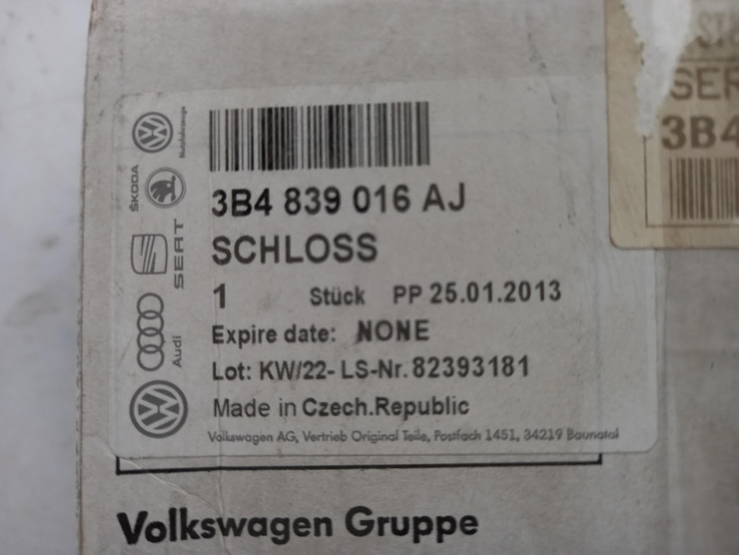 Original VW Bora Golf Polo SEAT Ibiza Leon Türschloss hinten rechts 3B4839016AJ