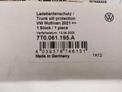 Original VW T7 Multivan Stoßstangen Zierleiste Schwarz Hinten 7T0061195A