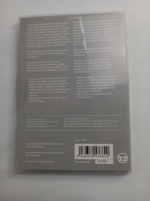 Original AUDI MMI Navigation plus Aktivierungscode Europa v.2017 8V0060884AK
