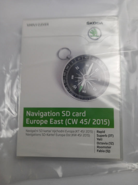 Original SKODA Navigations SD-Karte Europa Ost (KW 45/2015) 3T0051255Q
