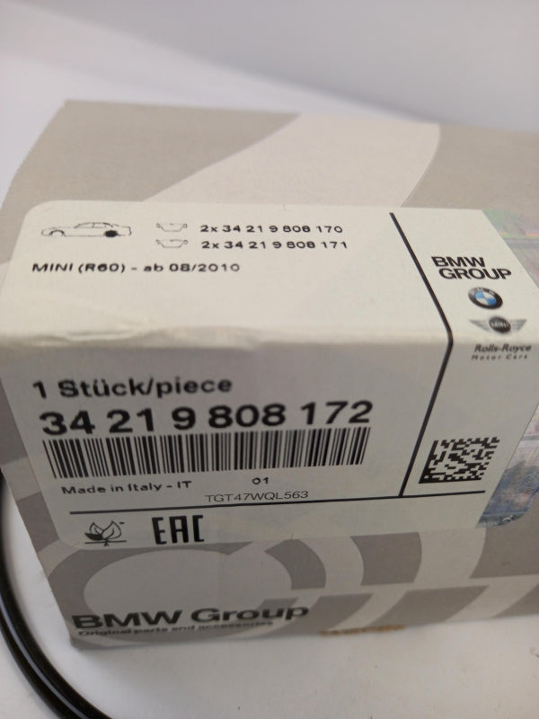 Original BMW Mini R60 R61 Bremsbeläge 34212444446