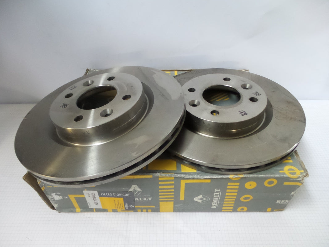 Original RENAULT 19 ('88-'96) 2x Bremsscheibe Bremsscheibensatz Vorne 7701204828