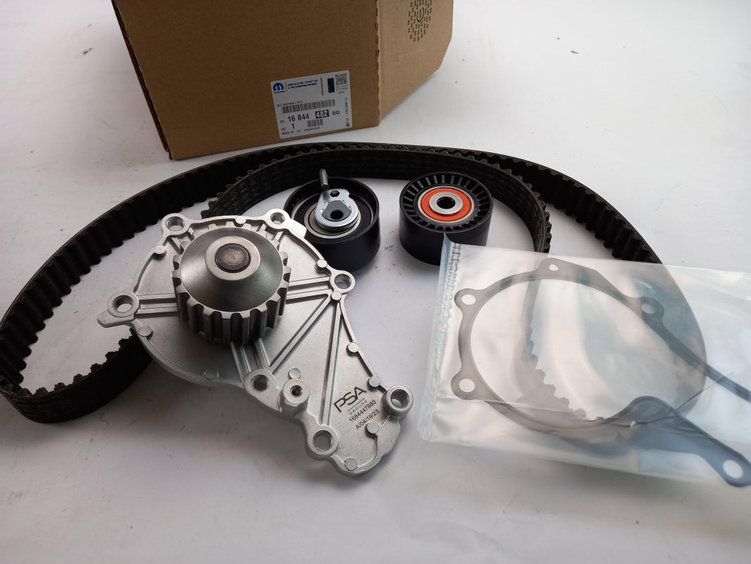 Original OE Peugeot water pump + timing belt kit 1684448280 