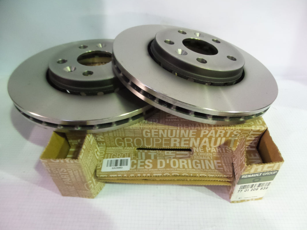 Original RENAULT Kangoo II Bremsscheiben Satz 2 stück vorne 7701209839