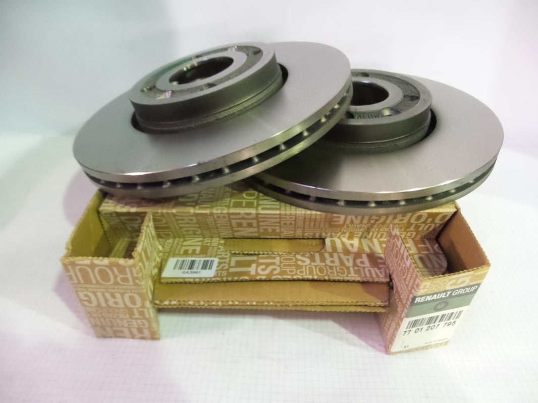 Original RENAULT Clio-3 Megane-2 Logan Bremsscheibensatz 2-St vorne 7701207795