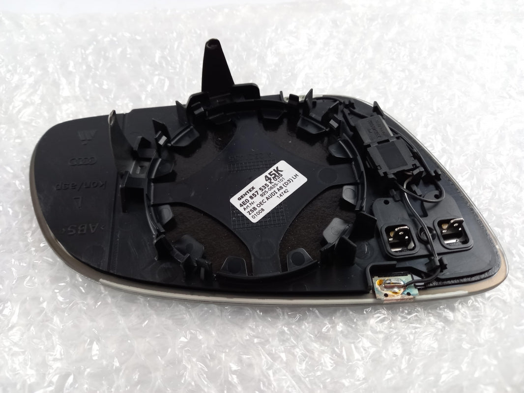 Original AUDI A8 (2004-2007) Spiegelglas Asphärisch Abblendbar Links 4E0857535K