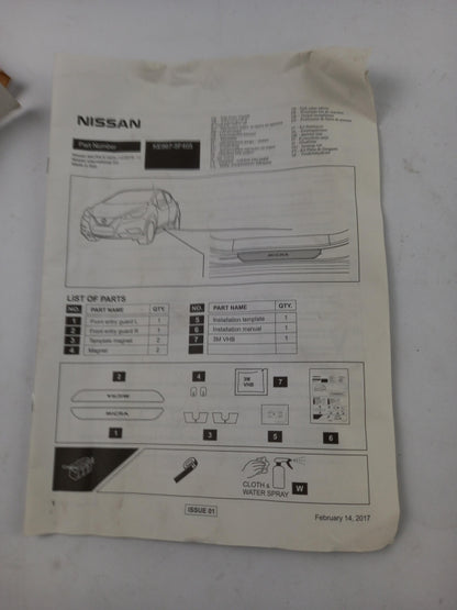 Original NISSAN Micra (2016-) Einstiegsleisten Satz Beleuchtete Vorne KE9675F405