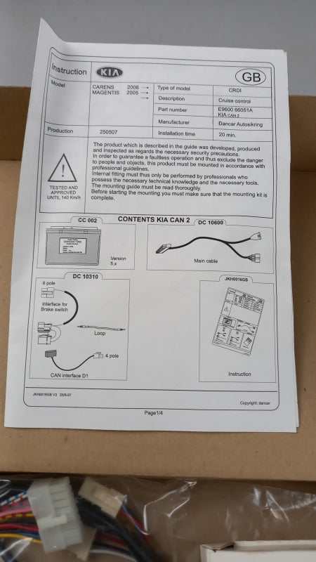 Original KIA Carens Magnetis 2006- Geschwindigkeitsregelanlage E960066051A