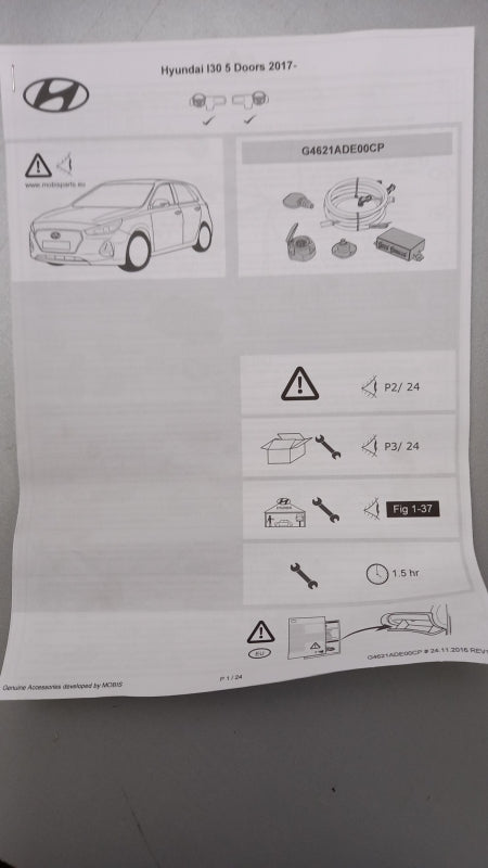 Original HYUNDAI I30 2017-2020 Anhängerkupplung Elektrosatz 13polig G4621ADE00CP