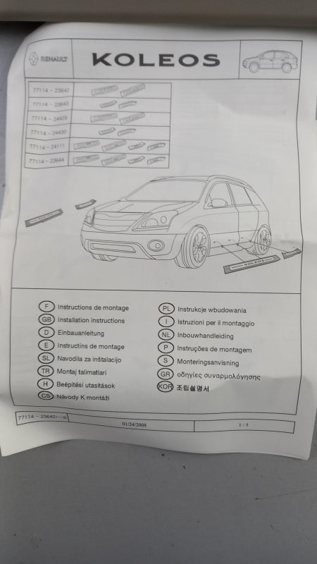Original OE RENAULT Einstiegsleisten Satz 7711423642