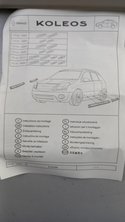 Original OE RENAULT Einstiegsleisten Satz 7711423642