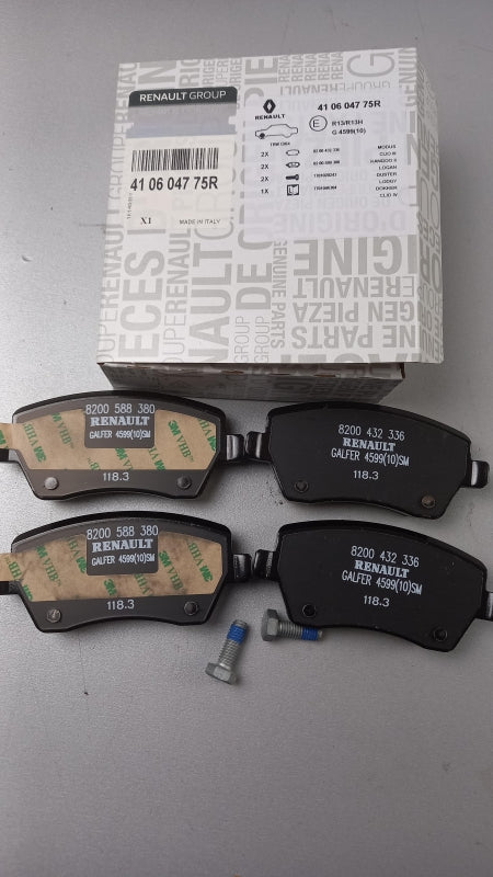 Original RENAULT Clio IV Duster Modus Logan Lodgy Bremsbeläge vorne 410604775R