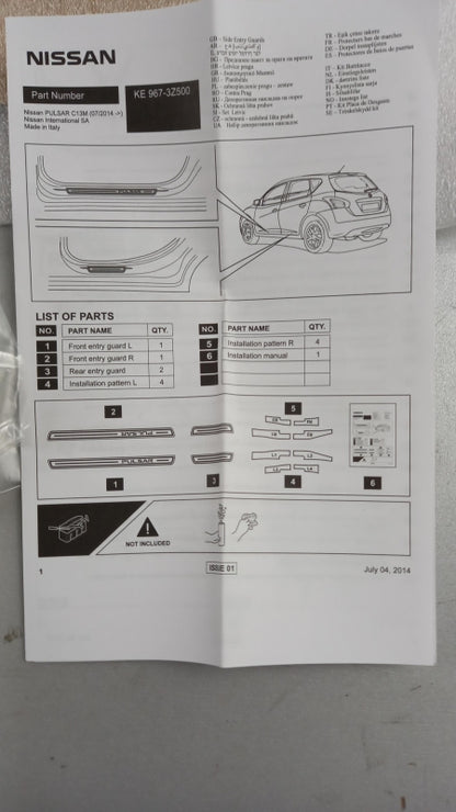 Original NISSAN Pulsar C13M 2014> Styling Kit KE4603Z010