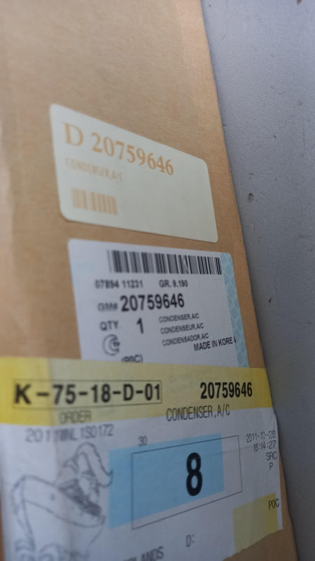 Original OPEL Antara CHEVROLET Captiva Klimakondensator 20759646