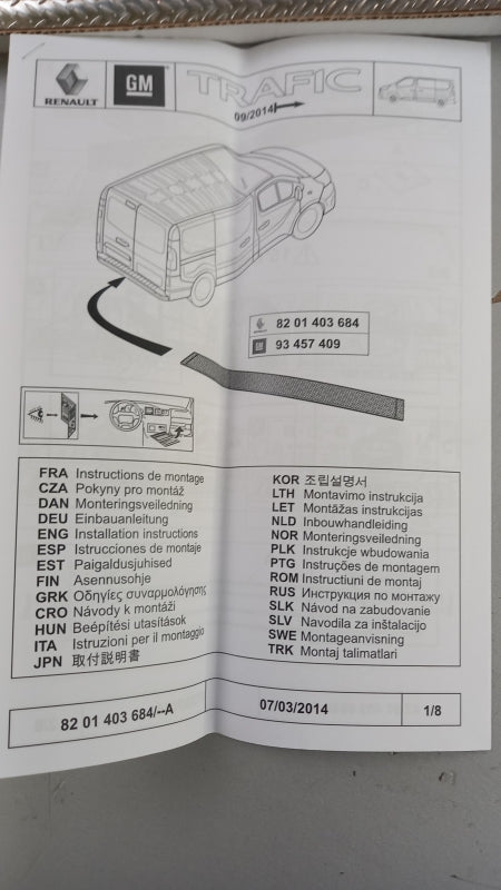 Original OE OPEL Stoßfängerabdeckung 93457409