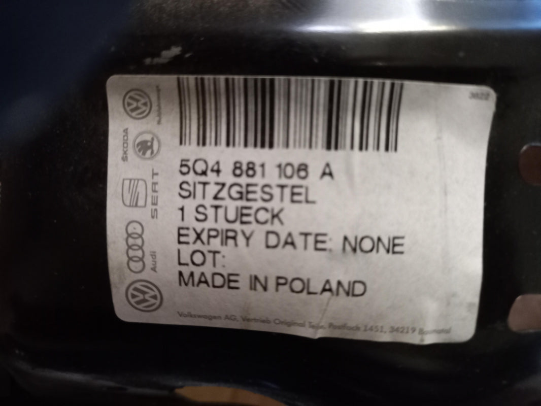 Original AUDI A3 SKODA Octavia Superb SEAT Leon Sitz 5Q4881106A