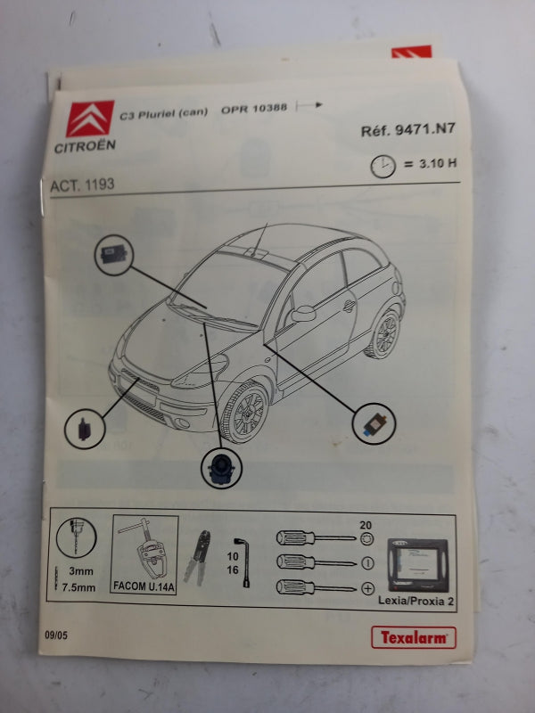 Original OE Peugeot Alarmanlage 9471N7