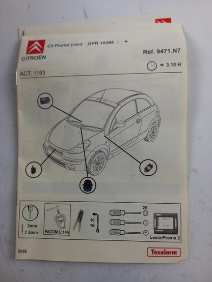 Original OE Peugeot Alarmanlage 9471N7