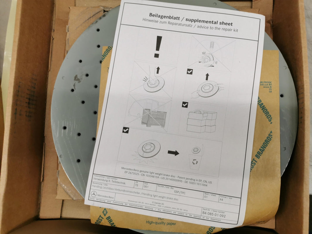 Original OE MERCEDES-BENZ Bremsscheibe (1 Stück) A0004218700