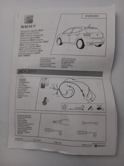 Original SEAT Arona 18- Ibiza/ST 18- E-Satz Anhängerkupplung 13-plg 6F0055204
