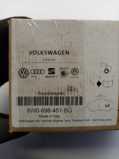 Original AUDI Q5 FY 2017> FY Sportback 2018> Bremsbeläge hinten 8W0698451BG