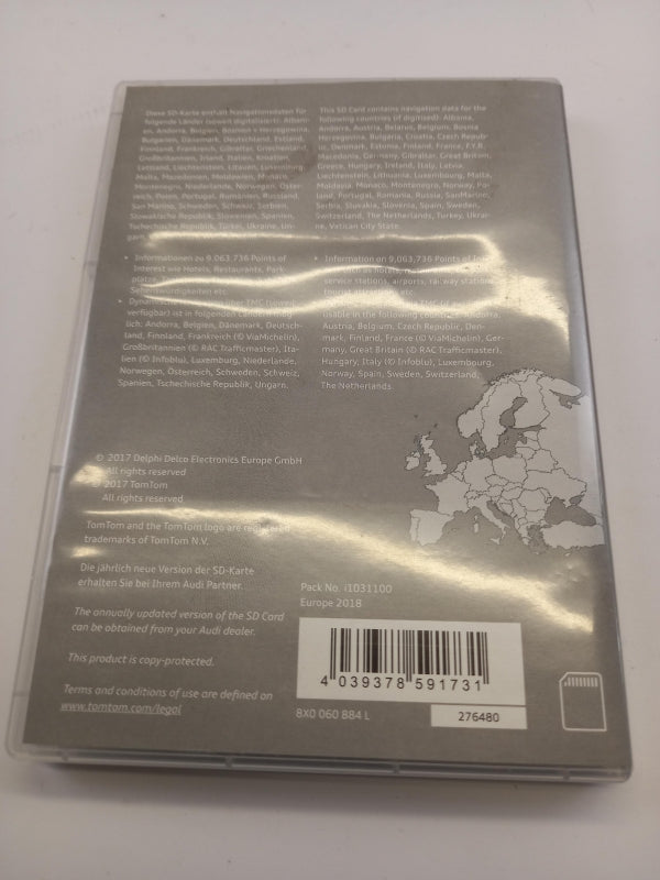 Original AUDI A1 A6 Q3 RS6 RS7 11-18 MMI navigation SD-Karte 8X0060884L