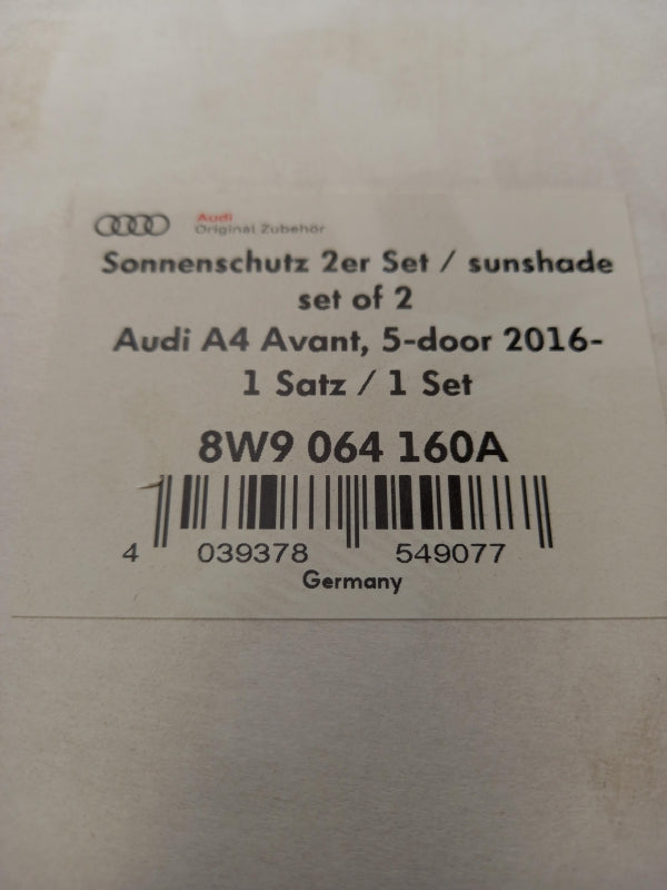 Original AUDI A4 RS4 (B9) '16- Sonnenschutz 2-Stück 8W9064160A