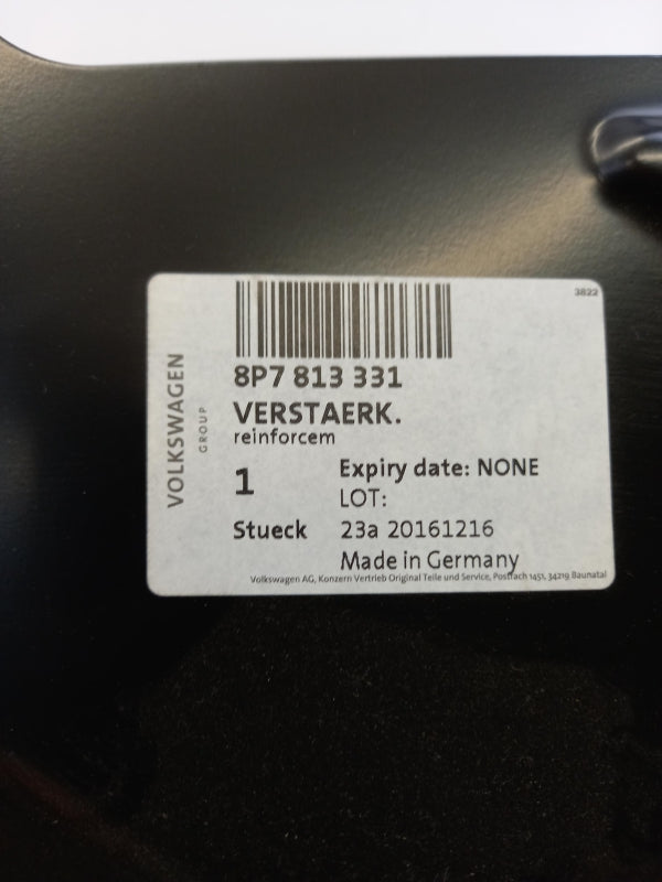 Original AUDI A3 Cabrio 8P 2008-2013 Heckblech Verstärkung 8P7813331
