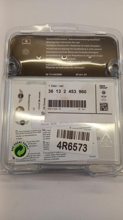 Original BMW MINI F54 F55 R60 Radschraubenschloss-Satz M14x1,25 36132453960