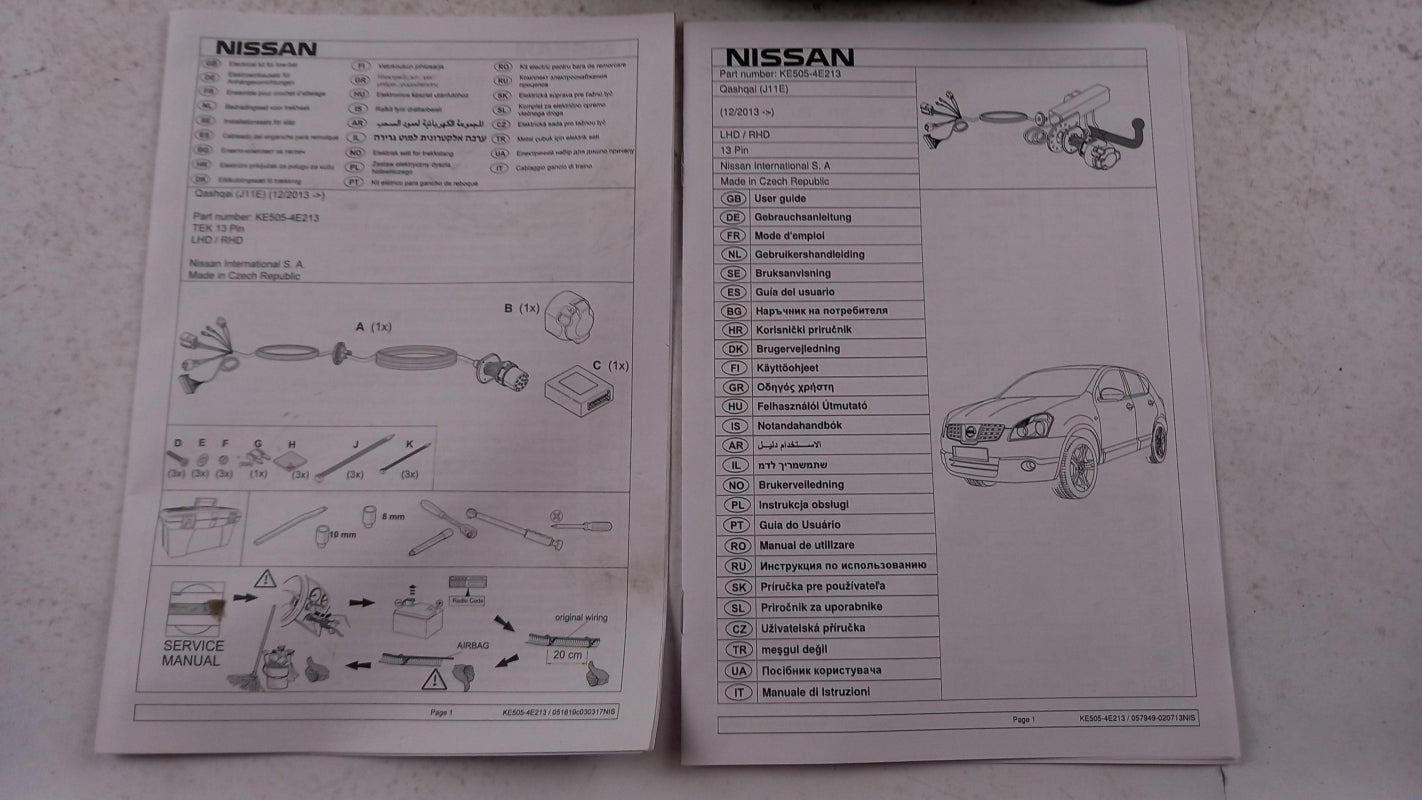 Original NISSAN Qashqai (J11) E-Satz Kabelsatz Anhängerkupplung 13plg KE5054E213