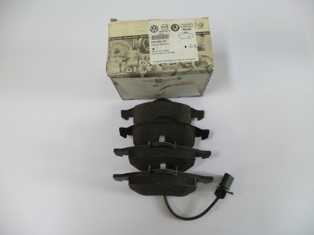 Original VW Sharan SEAT Alhambra brake pads with warning contact front 7M3698151 